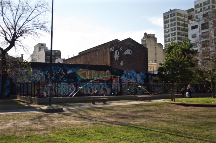 The Mothers' of the Missing watching over a playground